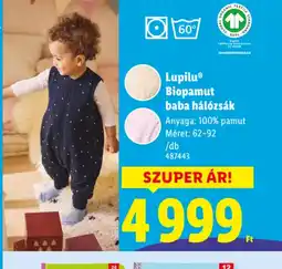 Lidl Lupilu Biopamut baba hálzsák ajánlat