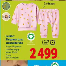 Lidl Lupilu Biopamut baba szabadidőruha ajánlat