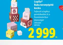 Lidl Lupilu Baba toronyépítő kocka ajánlat