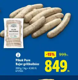 Lidl Pikok Pure Bajor grillkolbász ajánlat