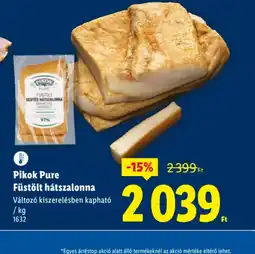Lidl Pikok Pure Füstölt hátszalonna ajánlat