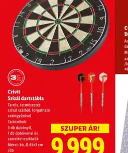 Lidl Crivit Szizál dartstábla ajánlat
