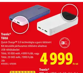 Lidl Tronic Töltő ajánlat