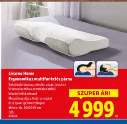 Lidl Livarno Home Ergonomikus párna ajánlat