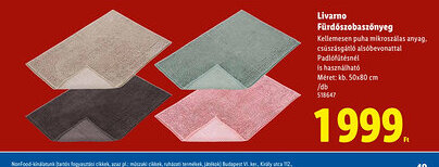 Lidl Livarno Fürdőszobaszőnyeg ajánlat