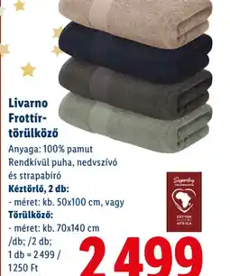 Lidl Livarno Frottír-törülköző ajánlat
