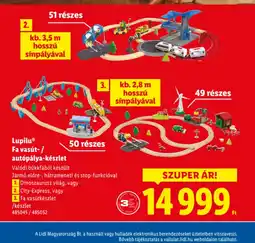 Lidl Lupilu Fa vasút-/autpálya-készlet ajánlat
