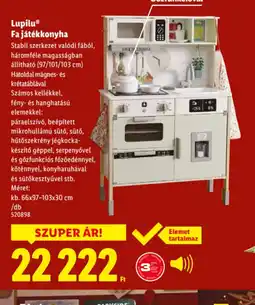 Lidl Lupilu Fa játékkonyha ajánlat