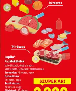Lidl Lupilu Fa játékelemek ajánlat