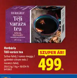 Lidl Herbária Téli varázs tea ajánlat