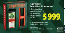 Lidl J A készlet erejéig!germeister Keserű likőr d Google Playszdobozban ajánlat