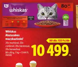 Lidl Whiskas Alutasakos macskaeledel ajánlat