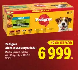 Lidl Pedigree Alutasakos kutyaeledel ajánlat