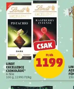 PENNY LINDT EXCELLENCE CSOKOLÁDÉ ajánlat