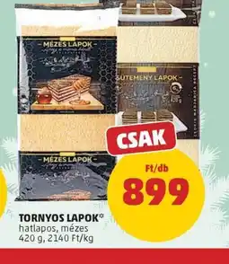 PENNY TORNYOS LAPOK hatlapos mézes ajánlat