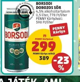 PENNY BORSODI DOBOZOS SÖR ajánlat