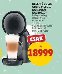 PENNY NESCAFÉ DOLCE GUSTO PICCOLO KÁVÉFŐZŐ ajánlat