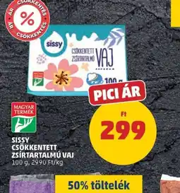 PENNY SISSY CSÖKKENTETT ZSÍRTARTALMÚ VAJ ajánlat