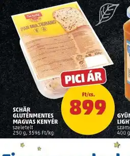 PENNY SCHÄR GLUTÉNMENTES MAGVAS KENYÉR ajánlat