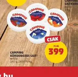 PENNY CAMPING KÖRDOBOZOS SAJT ajánlat