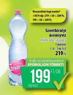 Coop Szentkirályi ásványvíz mini abcszuper ajánlat