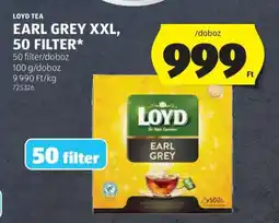ALDI LOYD TEA EARL GREY XXL, 50 FILTER ajánlat