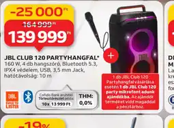 Auchan JBL CLUB 120 PARTYHANGFAL ajánlat