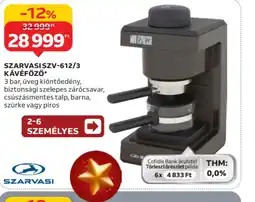 Auchan SZARVASI SZV-612/3 KÁVÉFŐZŐ ajánlat