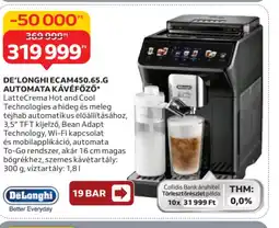 Auchan DE'LONGHI ECAM450.65.G AUTOMATA KÁVÉFŐZŐ ajánlat