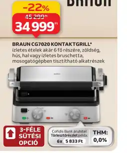 Auchan BRAUN CG7020 KONTAKTGRILL ajánlat