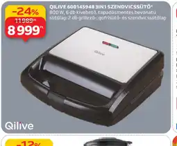 Auchan QILIVE 600145948 3IN1 SZENDVICSSÜTŐ ajánlat
