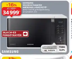 Auchan SAMSUNG MG23K3515AW/EO MIKROHULLÁMÚ SÜTŐ ajánlat