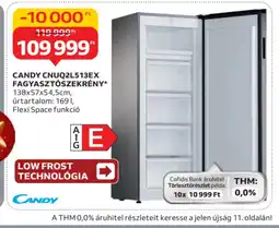 Auchan CANDY CNUQ2LS13EX FAGYASZTSZEKRÉNY ajánlat