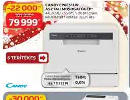 Auchan CANDY CP6E51LW ASZTALI MOSOGATGÉP ajánlat