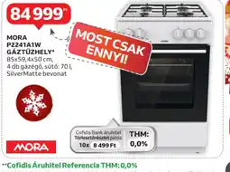 Auchan MORA P2241A1W GÁZTŰZHELY ajánlat