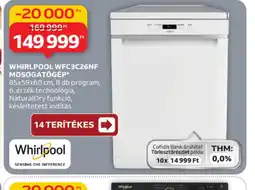 Auchan WHIRLPOOL WFC3C26NF MOSOGATGÉP ajánlat