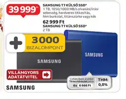 Auchan SAMSUNG T7 KÜLSŐ SSD ajánlat
