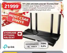 Auchan TP-LINK ARCHER AX53 WI-FI 6 ROUTER ajánlat