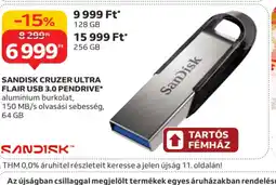 Auchan SANDISK CRUZER ULTRA FLAIR USB 3.0 PENDRIVE ajánlat