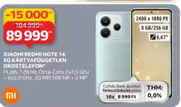 Auchan XIAOMI REDMI NOTE 14 5G KÁRTYAFÜGGETLEN OKOSTELEFON ajánlat
