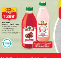 Auchan ANDROS 100% GYÜMÖLCSLÉ ajánlat