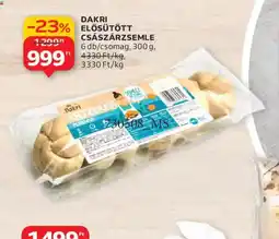 Auchan DAKRI ELŐSÜTÖTT CSÁSZÁRZSEMLE ajánlat
