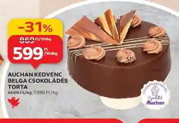 Auchan AUCHAN KEDVENC BELGA CSOKOLÁDÉS TORTA ajánlat