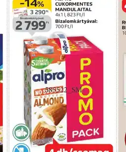 Auchan ALPRO CUKORMENTES MANDULAITAL ajánlat