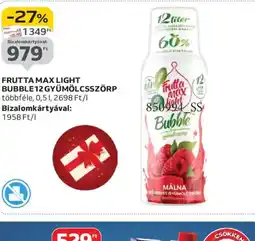 Auchan FRUTTA MAX LIGHT BUBBLE 12 GYÜMÖLCSSZÖRP ajánlat
