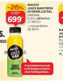 Auchan RAUCH JUICE BAR FRISS GYÜMÖLCSITAL ajánlat