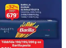 Auchan BARILLA DURUM SZÁRAZTÉSZTA ajánlat