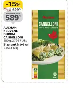 Auchan AUCHAN KEDVENC DURUM CANNELLONI ajánlat