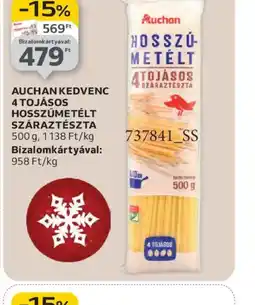 Auchan AUCHAN HOSSZÚMETÉLT SZÁRAZTÉSZTA ajánlat