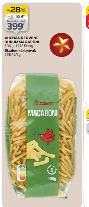 Auchan AUCHAN KEDVENC DURUM MAKARNI ajánlat